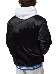 Blouson Bomber en Jean Personnalisé pour Homme, Style Vintage, Satiné, Hiver, Nouvelle Collection, Imprimé Couleurs, Lettres en Soie, Type Letterman Varsity sur le Devant - Product Image 5