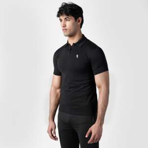 GA pour Polo Noir 100% Polyester Jersey Haute Qualité Vêtements de Sport et d'Entraînement avec Fermeture Éclair Design Uni Respirant Coloré XL 6XL - Product Image 3