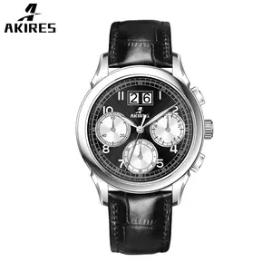 OEM High Quality 40mm Classic 6S50 Japan Movement Stainless Steel Sapphire Glass Chronograph Quartz Pilot Sports Wrist Watch