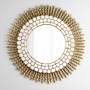 Miroir mural décoratif en rotin au design moderne et luxueux, forme simple, couleur naturelle, vente chaude pour la maison et les hôtels - Product Image 5