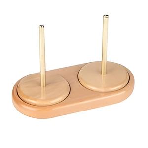 Porte-fil en bois moderne Spinner pour tricoter Double broche de fil Distributeur de fil très stable pour le crochet - Product Image 4