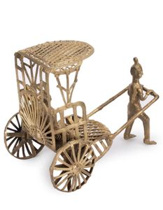 Dokra รถลากแบบมือจับตกแต่งบ้านอุปกรณ์ตกแต่งบ้านสีทองตกแต่งบ้านสไตล์โมเดิร์น - Product Image 5