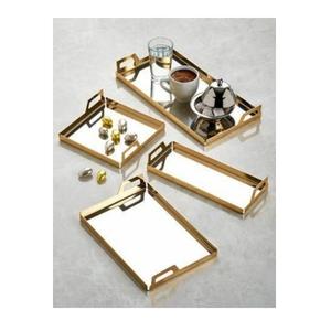 จานจานโลหะสีดำแบบโบราณทำด้วยมือถาดเสิร์ฟแบบโมเดิร์นชุบทองทนทานสำหรับงานปาร์ตี้สลัดสไตล์โมเดิร์นหรูหรา - Product Image 6