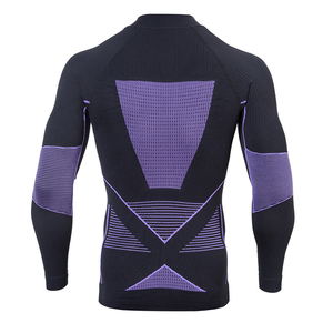 Conjunto de compresión sin costuras de tendencia para hombres Nueva llegada Traje de yoga con mallas de compresión de cintura alta y camisa de apoyo - Product Image 6