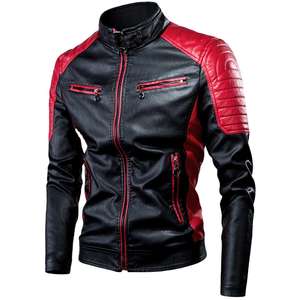 Promotion limitée Veste coupe-vent et imperméable Slim Fit Homme Nouveau look Patchs brodés personnalisés Veste en cuir pour homme - Product Image 1