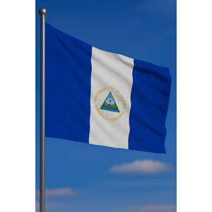 Drapeau extérieur du Nicaragua imprimé numériquement en soie avec mât en aluminium - Product Image 3