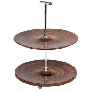 Support à Gâteau en Bois Forme Ronde Décor Fait Main Support à Gâteau en Bois pour Fête d'Anniversaire et de Mariage Top Tendance - Product Image 2