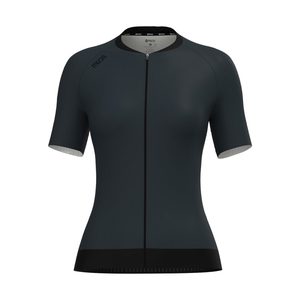 Maillot de cyclisme respirant et léger à manches courtes pour femme - Chemise de vélo en polyester anthracite - Product Image 4