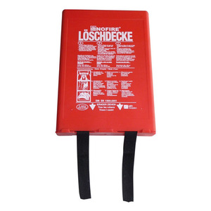 Coperta antincendio NoFire, 1200 x 1800 mm, in tessuto di vetro solido, in scatola da parete in plastica - Product Image 1
