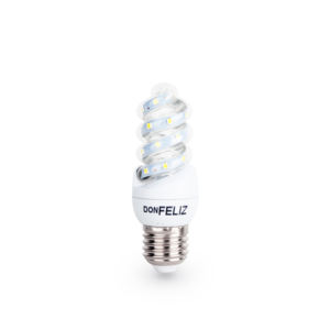 Ampoule en forme de spirale de maïs, cristal, E27, grande base, blanc/cool 6500K, 5W-15W, usage résidentiel, Don Feliz - Product Image 1