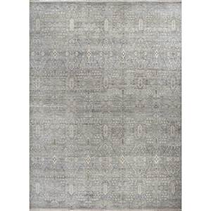 Alfombra de Lana Anudada a Mano con Patrón Geométrico Azul, Estilo Jaipur, para Uso Doméstico en Sala de Estar o Pasillo - Product Image 1