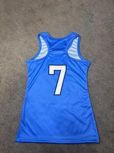 Custom Tank <b>Top</b> Moravia 7 Blue Sublimation Tank <b>Top</b> Women's Casual Summer Quick Dry Polyester O-Neck Sport Jersey - Product Image 2