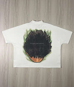 OEM personnalisé 300g poids lourd 100% coton DTG impression sans couture boxy fit t-shirt pleine impression graphique recadrée boxy t-shirt hommes - Product Image 6