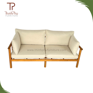 Ensemble de canapés en bois massif tout temps, mobilier moderne convertible intérieur/extérieur pour hôtels et villas, salons et patios - Product Image 1