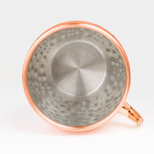Juego de 4 Tazas de Cobre Sostenibles para Moscow Mule de 16 oz, Diseño Martillado, Asas de Latón Dorado, para Bebidas Frías, Cerveza, Vino, Bares, Fiestas - Product Image 2