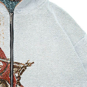 Manufacturer Custom Men's Quarter Zip <b>Winter</b> Streetwear Jacket Knitted <b>Fleece</b> Sweatshirt Tapestry Hoodie 100% Cotton Breathable - Product Image 5