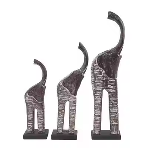 Ensemble de 2 pièces de cerf en métal Statue Sculpture en métal Cerf en acier Sculpture animale par décor impex - Product Image 3