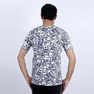 T-shirt décontracté à manches courtes multi-couleurs surdimensionné pour homme, 100% coton, t-shirt respirant, vente en gros - Product Image 5