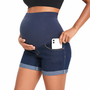 Shorts de maternité serrés d'été avec soutien abdominal pour femmes enceintes - Product Image 4
