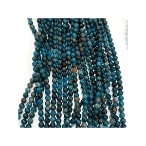 Hilo de cuentas de piedras preciosas redondas naturales de Angelita para collar, pulsera y fabricación de pendientes de 15 pulgadas de largo - Product Image 2