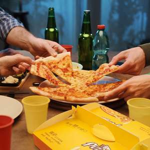 Cajas de pizza con asa Contenedores para llevar Mini cajas de pizza Embalaje para llevar Cuadrado Cartón plano Envío por correo - Product Image 2