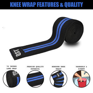 Bandages de genou pour la musculation, accessoires de sport en coton épais et flexible, très vendus, protection des genoux pour la musculation - Product Image 6