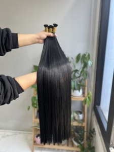 Paquetes de tejido de cabello Remy virgen 100% Onda recta sedosa 8 "-28" Longitud cortada de cabello crudo de chica joven - Product Image 4