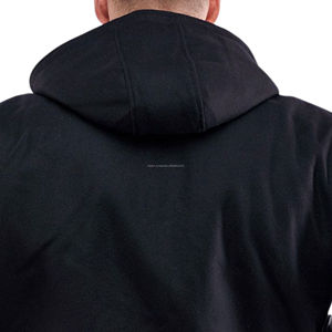 Veste bomber universitaire rétro unisexe de qualité supérieure, coupe-vent, à capuche, patchwork, corps en laine, manches en similicuir, style Letterman, pour équipes universitaires - Product Image 6