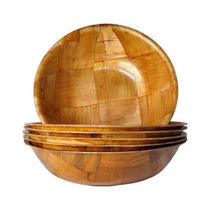 Tazón de Madera Tallado a Mano Único para Servir Ensaladas en la Mesa, Tazones Modernos de Madera para Servir Ensaladas con Grado No Tóxico - Product Image 5