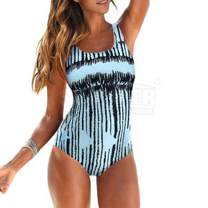 Maillot de bain 1 pièce confortable pour femmes respirant sans couture conception encolure dégagée contraste de couleur bikinis durables vêtements de plage - Product Image 3