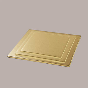 2pcs 40x40 cm Tall <b>Square</b> <b>Cake</b> <b>Boards</b> Rigid Gold Cardboard for Creative <b>Cake</b> Design & Decoration - Product Image 3