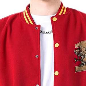 Blousons universitaires pour hommes en toile enduite, à capuche, coupe-vent, décontractés, respirants, avec logo frontal, motif brodé personnalisé rouge, très demandés - Product Image 5