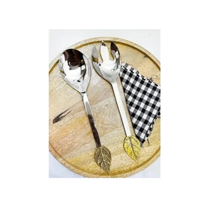 Juego de cucharas para servir frutas y cubiertos de metal, cuchara para servir ensalada con juegos de cubiertos, cuchara para servir de aniversario para vender productos - Product Image 4