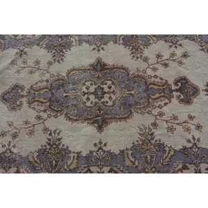 3.6x6.5 ft Rug, Vintage Turkish Rug, <b>Brown</b> Solid <b>Wool</b> Rug - Product Image 5