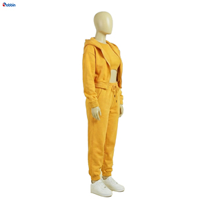 BOBBIN INDUSTRIES - Conjunto Deportivo Informal de 3 Piezas para Mujer, Talla Grande, 100% Algodón, Ajustado, con Capucha, Otoño Invierno - Product Image 2