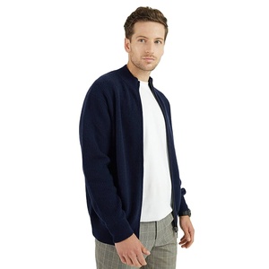 Personnalisé hommes 12GG 100% laine mérinos pleine fermeture éclair Cardigan pull fermeture éclair tricoté veste pour homme Chine tricots fabricant - Product Image 5