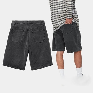 Good Fashion Casual Summer Waist Straight Denim Pants <b>Old</b> Washed Wide-Leg <b>Shorts</b> With Pockets and Button Decoration - Product Image 4