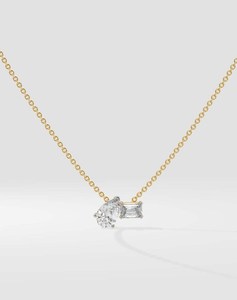 10k or massif poire laboratoire cultivé diamant collier pendentif laboratoire cultivé diamant mariage collier femmes collier pour anniversaire bijoux - Product Image 1