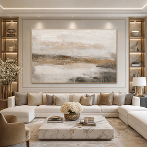 Textured Wabi Sabi Abstract Landscape Painting <b>Framed</b> <b>Canvas</b> Art Minimalist Oil Hand Painted Indoor Decor - Product Image 5