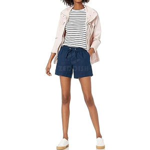 กางเกงขาสั้นเอวสูงสำหรับผู้หญิงไซส์ใหญ่ ราคาโรงงาน ผ้าฝ้าย 100% ระบายอากาศดี แต่งระบาย เหมาะสำหรับใส่ลำลองกลางแจ้ง สไตล์สตรีทแวร์ - Product Image 4