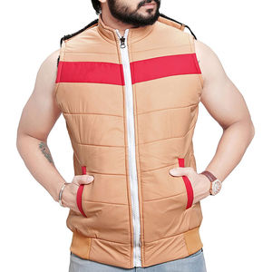 Men's Warm Hiking Vests <b>Lightweight</b> Stand Collar Outerwear Quilted Puffer Vest Winter <b>Gilet</b> Zipper Sleeveless Jackets - Product Image 1