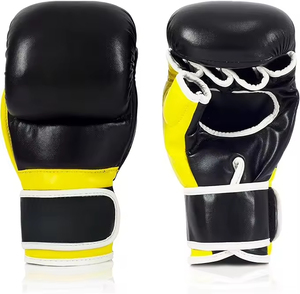 Custom Unisex MMA <b>Gloves</b> for Martial Arts Training <b>Moisture</b> Wicking Hook Loop Closure PU Material Professional Kickboxing <b>Gloves</b> - Product Image 1