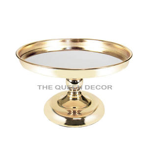 Soporte de pastel de metal de aluminio hecho a mano con pulido brillante de lujo Ideal para regalos de boda y exhibiciones de pasteles elegantes - Product Image 5
