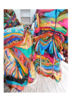 Robe de nuit en soie style indien, Maxi, sous-vêtements pour femme, Kaftan, Kimono, Vintage, d'occasion, tissu en crêpe, Sari, vente en gros