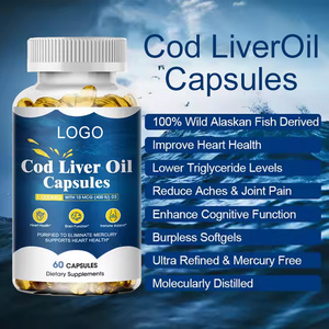 Capsules d'huile de foie de poisson Halal Offre Spéciale Softgel 500mg 1000mg Dha Vitamins D3 <span class=keywords><strong>400</strong></span> IU Suppléments Capsules d'huile de foie de morue pour la mise en forme du corps - Product Image 2