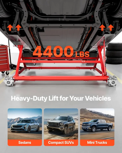 Elevador de Coches Portátil de 2T, Plataforma de Trabajo Doble, Elevador de Tijera para Automóviles, Tres Tamaños Ajustables, Carga para Talleres Automotrices y Centros de Reparación - Product Image 2