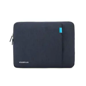 Polyester Laptop Hülse 14 Zoll Doppel Reißverschluss-Zugglänger Laptop-Tasche mit Flannel