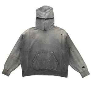 Sudaderas con capucha desgastadas personalizadas OEM para hombre, ropa de calle de algodón de alta calidad para la temporada de otoño, sudaderas con capucha lisas de Material suave fresco para hombre - Product Image 2