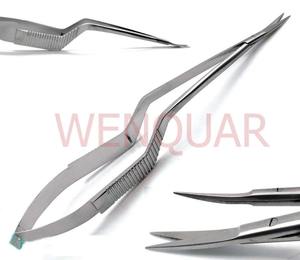 Yasargil Micro Ciseaux 7.5 Sharp/Sharp Instrument chirurgical incurvé pour la microchirurgie Dissection de précision Source d'alimentation manuelle - Product Image 2