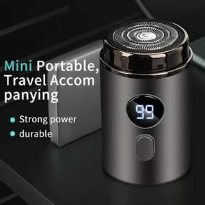 Mini Afeitadora Eléctrica para Hombre, Resistente al Agua IPX7, Recargable por USB, con Triple Cuchilla Rotatoria, Afeitadora Facial, Lavable - Product Image 2